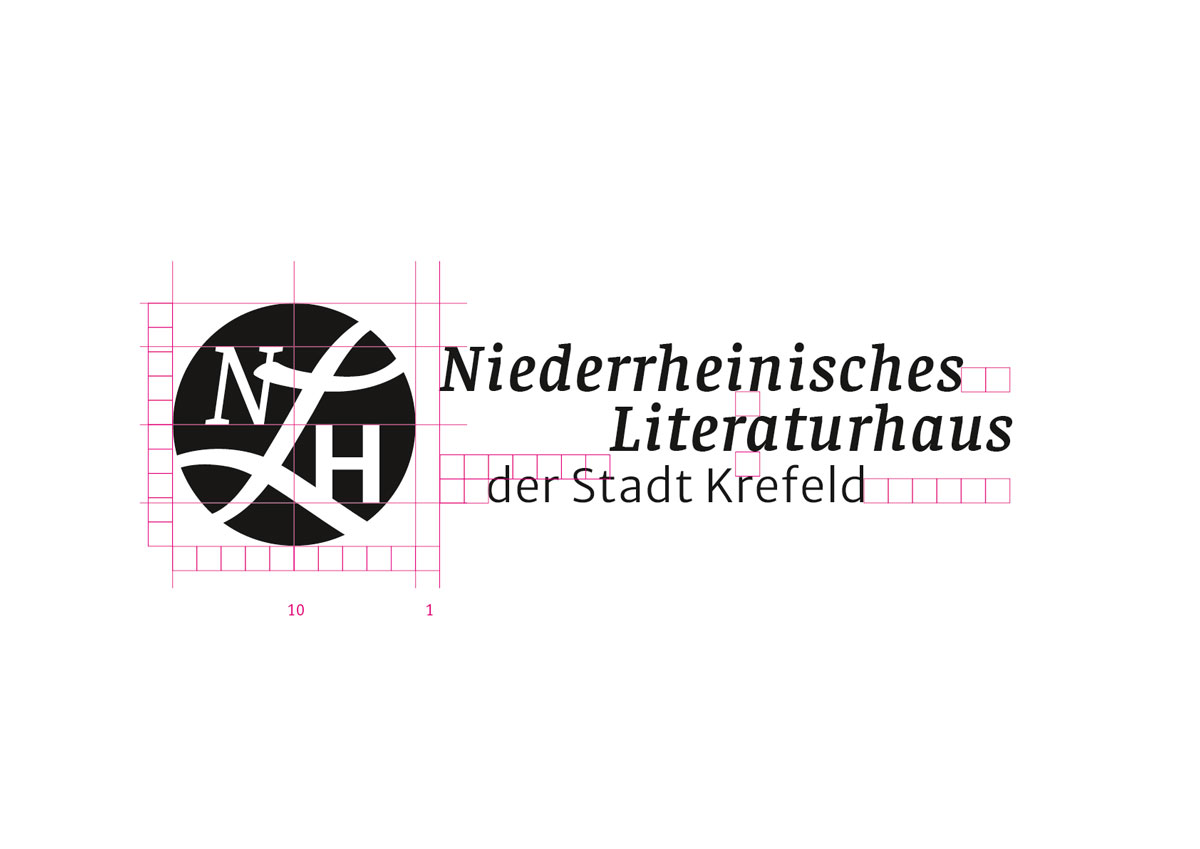 Das Rastersystem als Konstruktionsbasis für die Marke des Niederrheinischen Literaturhauses